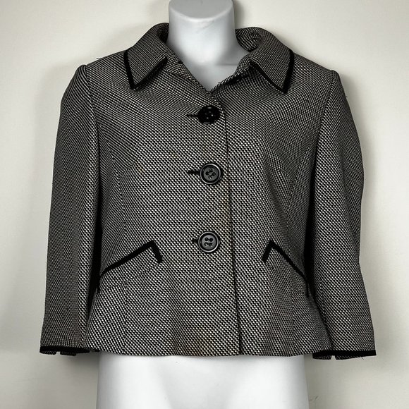 Tahari Arthur S Levine Vintage Black/White Size 14 Blazer - Picture 1 of 7